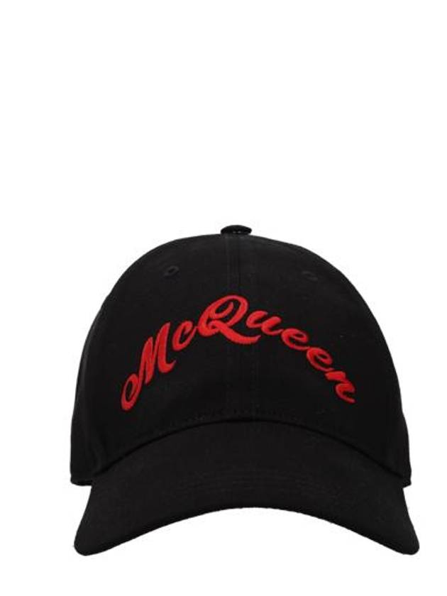 Embroidered Logo Baseball Cap Black - ALEXANDER MCQUEEN - BALAAN 2