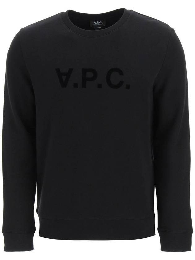 VPC Logo Crew Neck Sweatshirt Black - A.P.C. - BALAAN 1