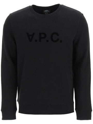 VPC Logo Crew Neck Sweatshirt Black - A.P.C. - BALAAN 1