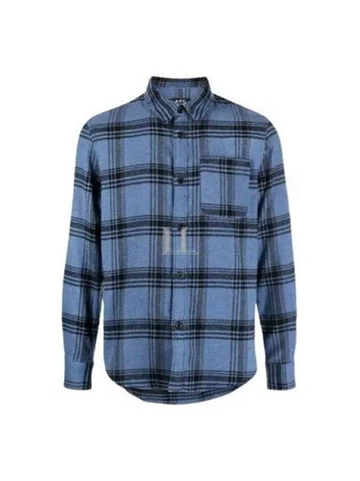 Trek Check Wool Overshirt Blue - A.P.C. - BALAAN 2