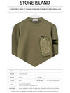 Wappen Lamy Flock Pocket Sweatshirt Olive - STONE ISLAND - BALAAN 3