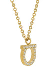 Gancini Crystals Necklace Gold - SALVATORE FERRAGAMO - BALAAN 4