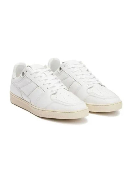 Men's SN2011 Leather Low Top Sneakers White - AMI - BALAAN 2