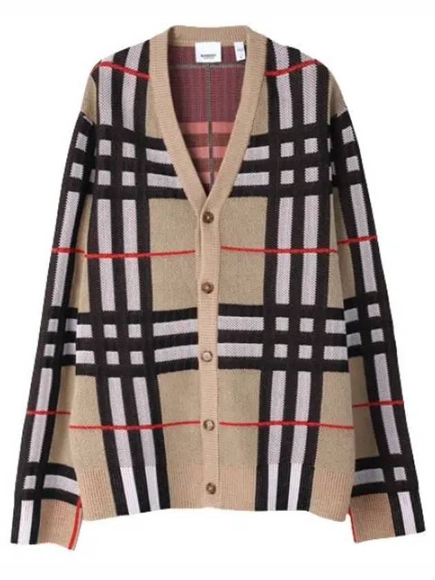 Check technical cotton cardigan men - BURBERRY - BALAAN 1