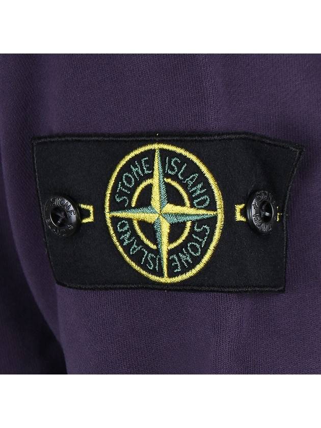 Wappen Patch Classic Fleece Hoodie Purple - STONE ISLAND - BALAAN 6