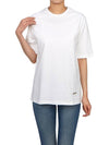 Crew Neck Cotton Short Sleeve T-shirt White - JIL SANDER - BALAAN 5