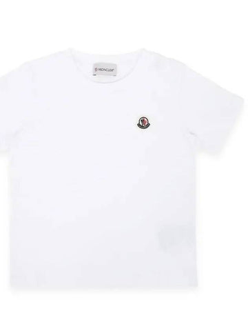 Kids Infant Logo Patch Cotton Short Sleeve White 8C00007 83907 001 - MONCLER - BALAAN 1