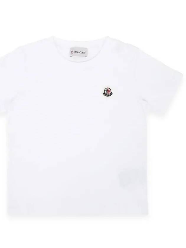 Kids Infant Logo Patch Cotton Short Sleeve White 8C00007 83907 001 - MONCLER - BALAAN 2