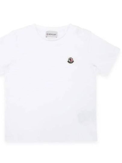 Kids Infant Logo Patch Cotton Short Sleeve White 8C00007 83907 001 8 10A - MONCLER - BALAAN 2