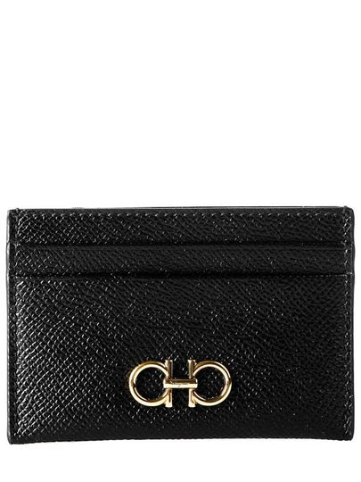 Gancini Card Wallet Black - SALVATORE FERRAGAMO - BALAAN 2