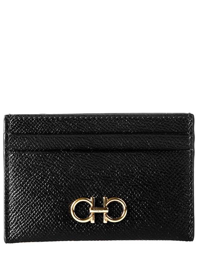 Gancini Card Wallet Black - SALVATORE FERRAGAMO - BALAAN 2