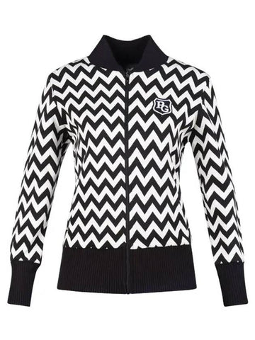 Women s seagull pattern full zip up jumper JB4A842W - LUX GOLF - BALAAN 1