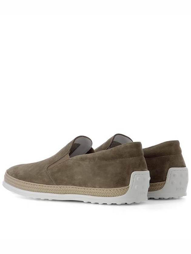 Suede Slip-On Loafer Beige - TOD'S - BALAAN 4