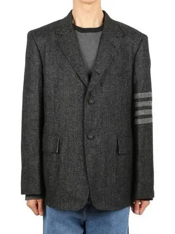 Diagonal breasted wool jacket 270086 - THOM BROWNE - BALAAN 1