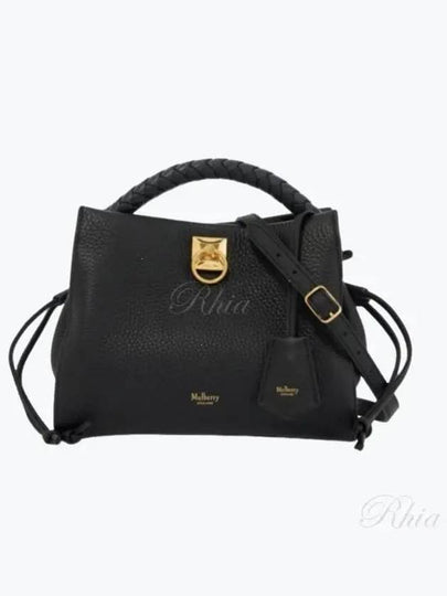 Iris Small Heavy Grain Shoulder Bag Black - MULBERRY - BALAAN 2