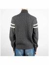 9B00013 M1115 921 Logo Patch Padded Wool Zip up Cardigan - MONCLER - BALAAN 4