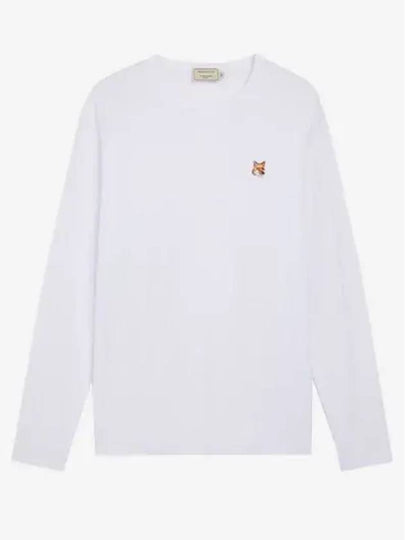 Fox Head Patch Regular Long Sleeve T-Shirt White - MAISON KITSUNE - BALAAN 2