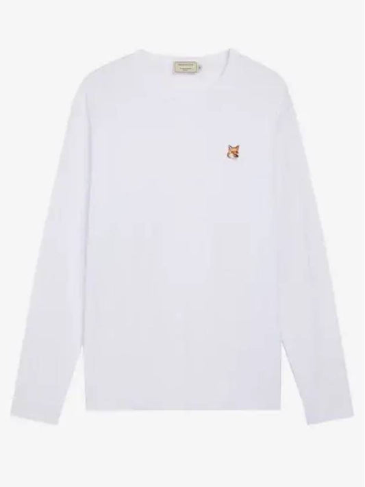 Fox Head Patch Regular Long Sleeve T-Shirt White - MAISON KITSUNE - BALAAN 2