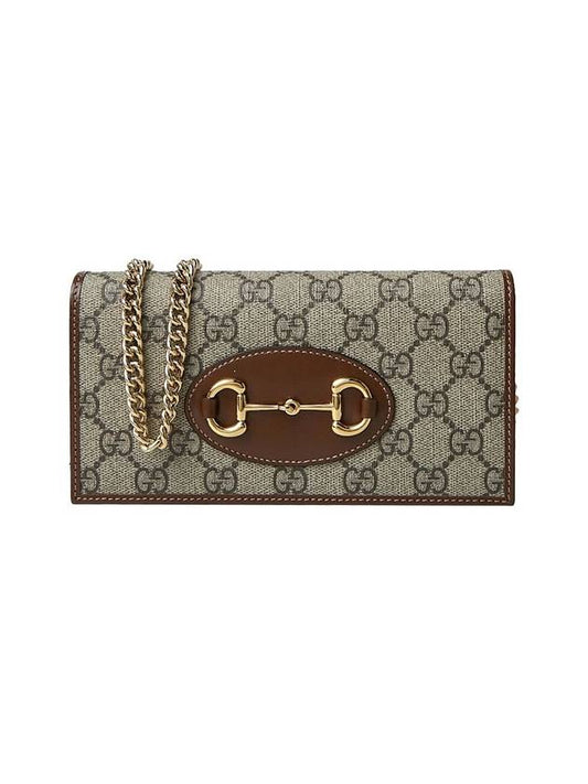 Horsebit 1955 Chain Cross Bag Beige Ebony - GUCCI - BALAAN 1