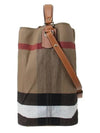 Canvas Check Ashby Shoulder Bag Brown - BURBERRY - BALAAN 4