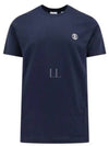 Embroidered Logo Short Sleeve T-Shirt Navy - BURBERRY - BALAAN 2