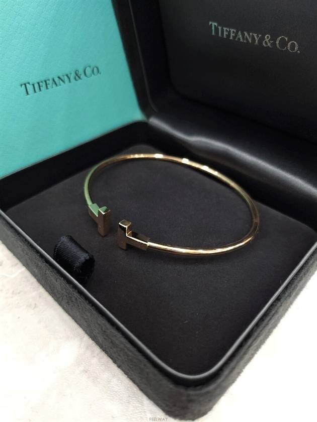 Lux You T wire bracelet 18K rose gold large - TIFFANY & CO. - BALAAN 4