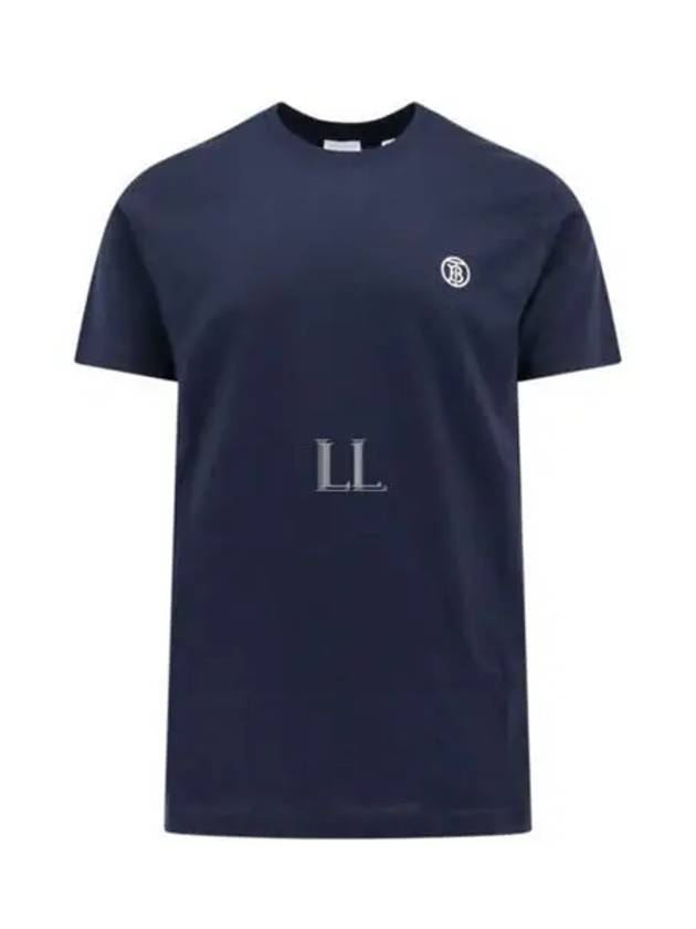 Embroidered Logo Short Sleeve T-Shirt Navy - BURBERRY - BALAAN 2