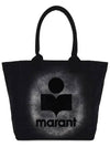 Yenky Small Cotton Tote Bag Black - ISABEL MARANT - BALAAN 3