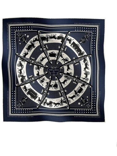 Paris Qui Roule Silk Scarf Marine - HERMES - BALAAN 1