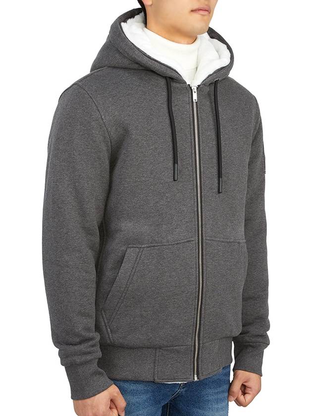 Classic Bunny Zip Up Hoodie White Lining Charcoal - MOOSE KNUCKLES - BALAAN 5