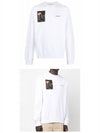 Caravaggio Root Slim Crew Neck Sweatshirt White Black Men's Sweatshirt OMBA057C99FLE0110110 - OFF WHITE - BALAAN 5