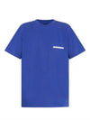 Embroidered Logo Short Sleeve T-Shirt Blue - BALENCIAGA - BALAAN 2