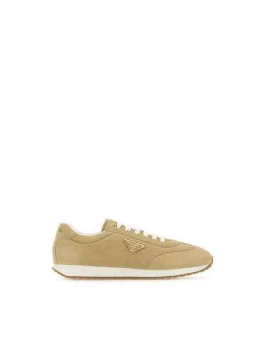 Rank Suede Low Top Sneakers Beige - PRADA - BALAAN 2