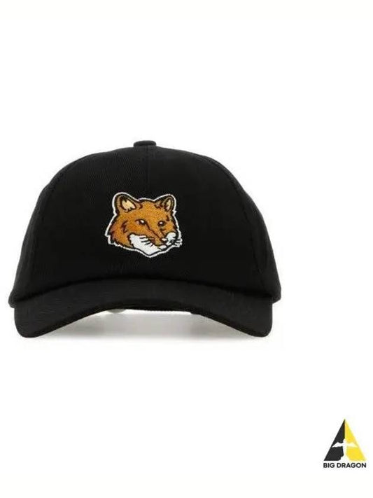 Large Fox Head 6P Ball Cap Black - MAISON KITSUNE - BALAAN 2