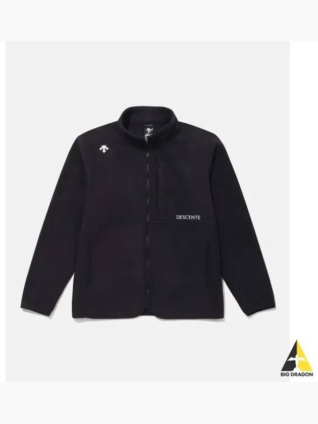 Full zip up micro fleece jacket black SP421SKTO4 - DESCENTE - BALAAN 1