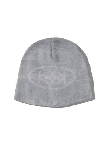 Printed Knit Beanie Unisex Gray - KIJUN - BALAAN 1