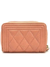 Boy caviar gold card wallet zipper milk pink - CHANEL - BALAAN 5