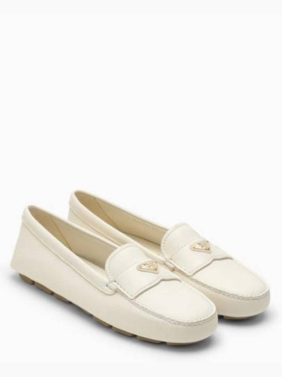 Women's Ivory Leather Loafer 1DD082005ATG White BPG - PRADA - BALAAN 2