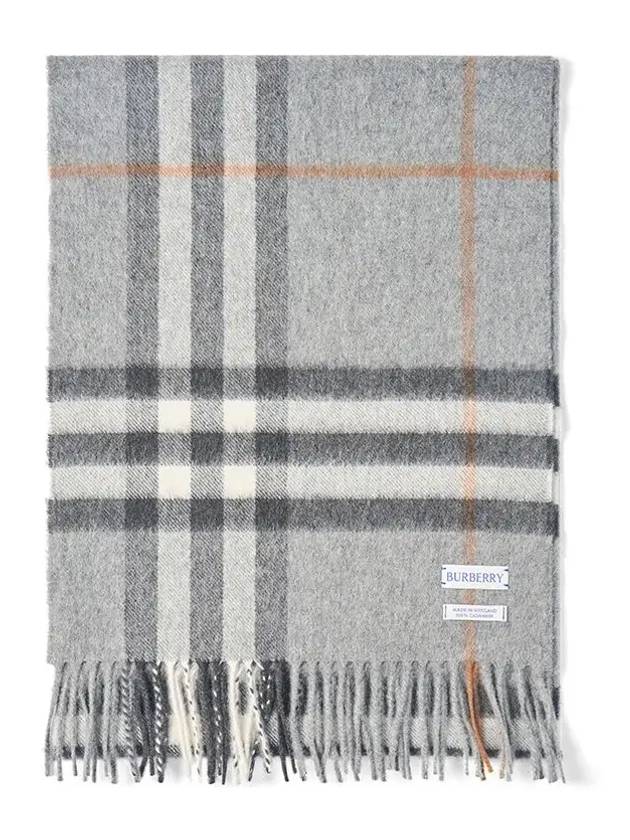 Giant Check Cashmere Scarf Grey - BURBERRY - BALAAN 2