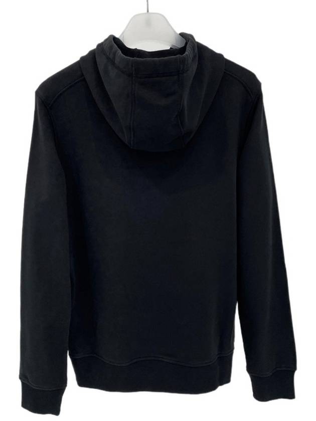 Men's Ink Logo Cotton Hoodie Black - STONE ISLAND - BALAAN 5