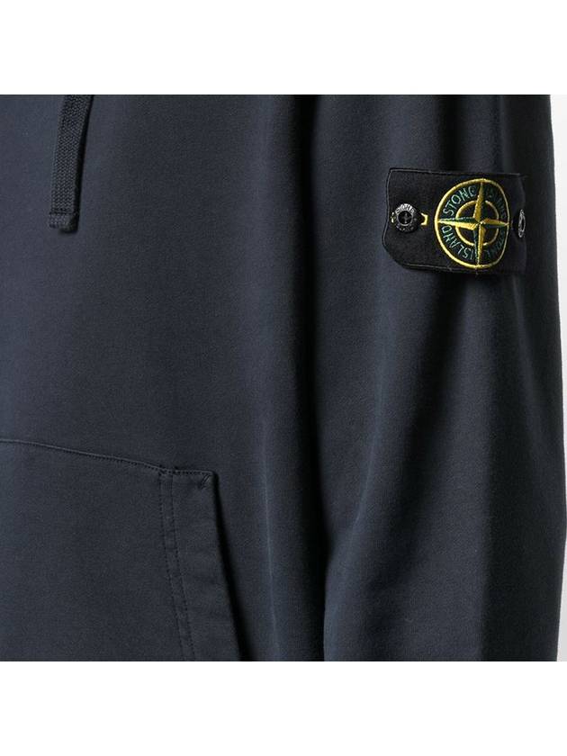 Wappen Patch Cotton Hoodie Navy - STONE ISLAND - BALAAN 6