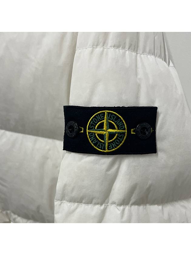 Kids Waffen Patch Hood Down Long Padded Jacket 14 Ivory 791640123 V0093 - STONE ISLAND - BALAAN 5