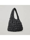 Quilted Oversized Shoulder Bag Dark Navy - COS - BALAAN 5