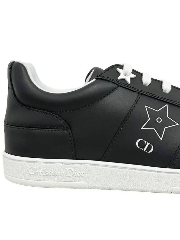 Star Calfskin Low Top Sneakers Black - DIOR - BALAAN 4