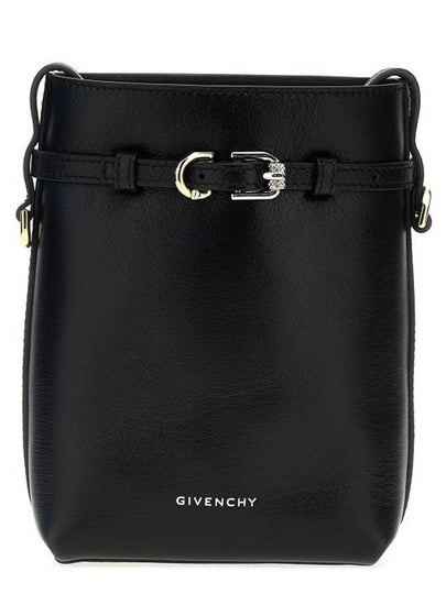 Voyou Leather Phone Pouch Bag Black - GIVENCHY - BALAAN 2