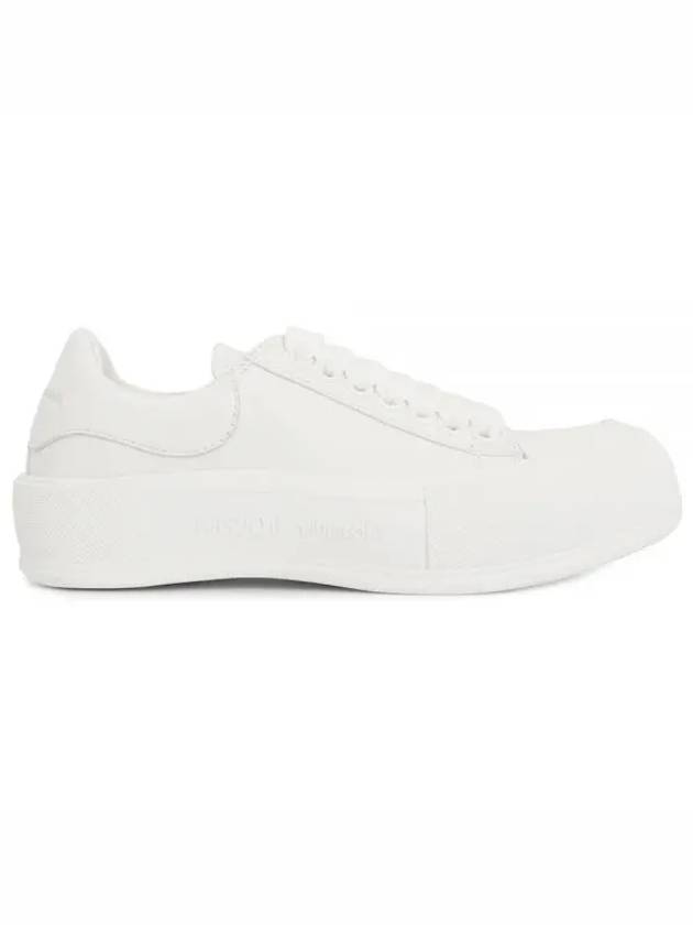 Deck Plimsoll Lace Up Low Top Sneakers White - ALEXANDER MCQUEEN - BALAAN 2