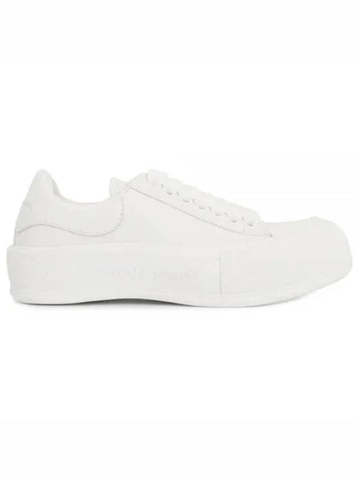 Deck Plimsoll Lace Up Low Top Sneakers White - ALEXANDER MCQUEEN - BALAAN 2