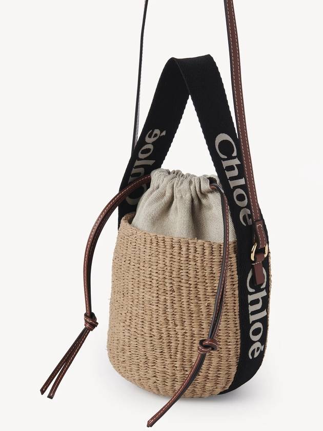 Small Woody Logo Bucket Bag Beige - CHLOE - BALAAN 4