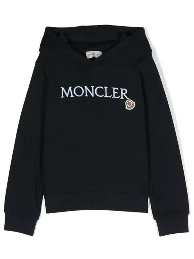 Moncler Junior 12 14 Logo Hoodie Navy - MONCLER - BALAAN 1