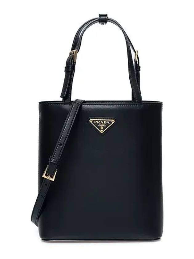 Triangle Logo Tote Bag Black - PRADA - BALAAN 2